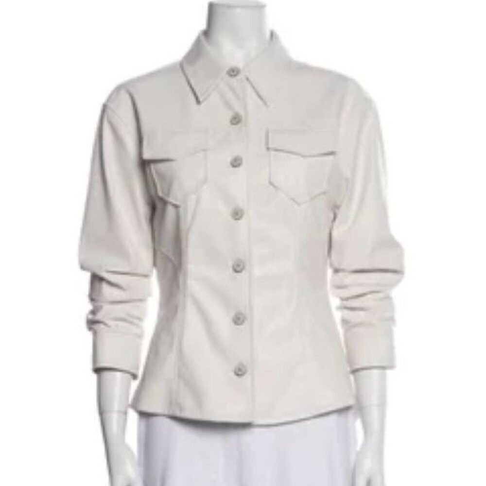 Cinq à Sept  Canyon Vegan Leather Jacket Size 6
